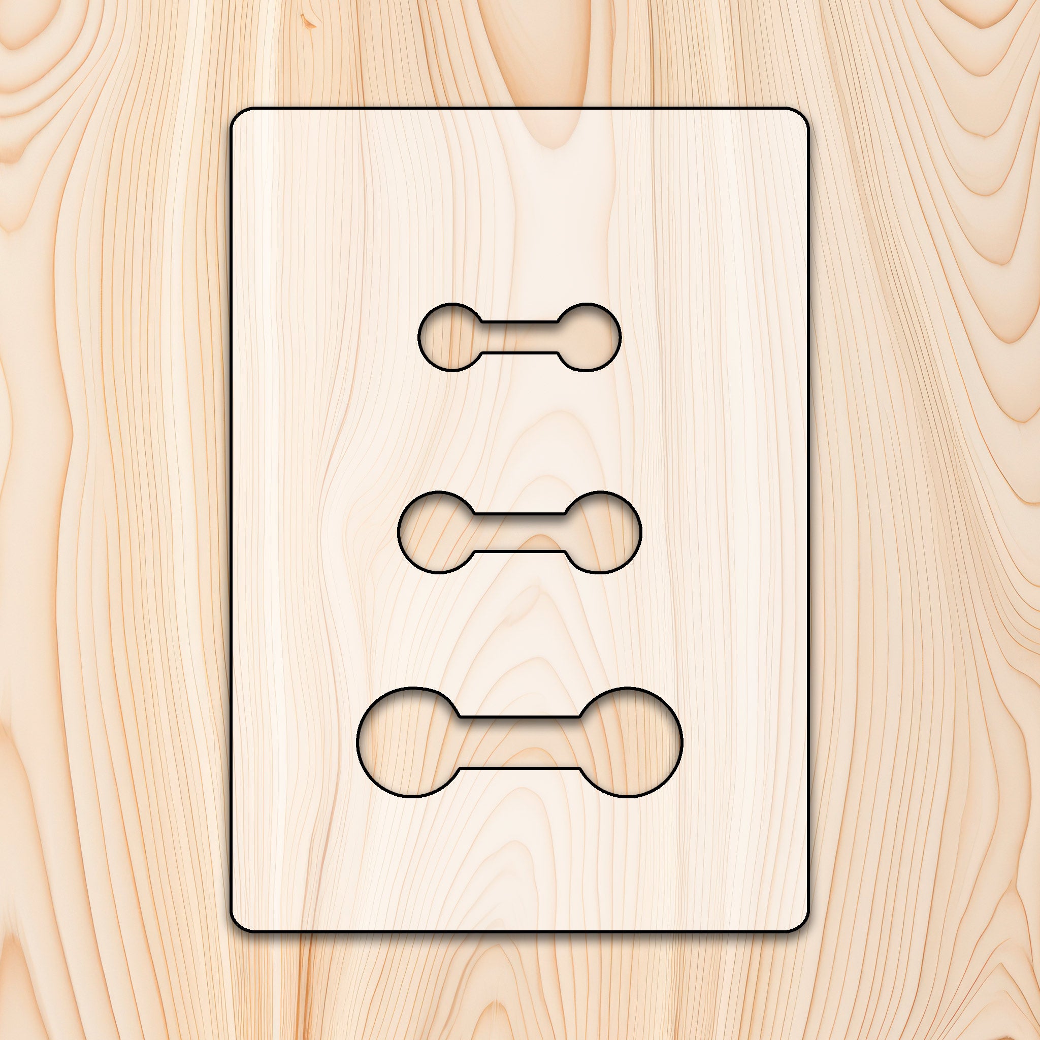 Barbell Inlay Acrylic Router Templates