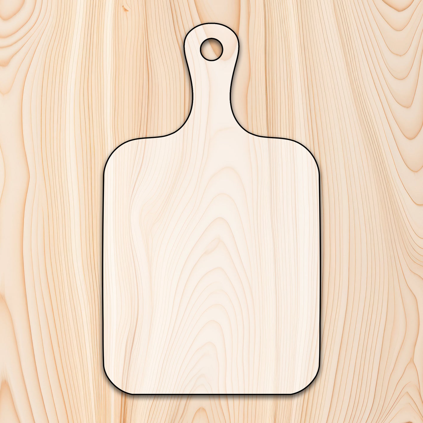 Traditional Rounded Edge Cutting Board or Charcuterie Board Router Template