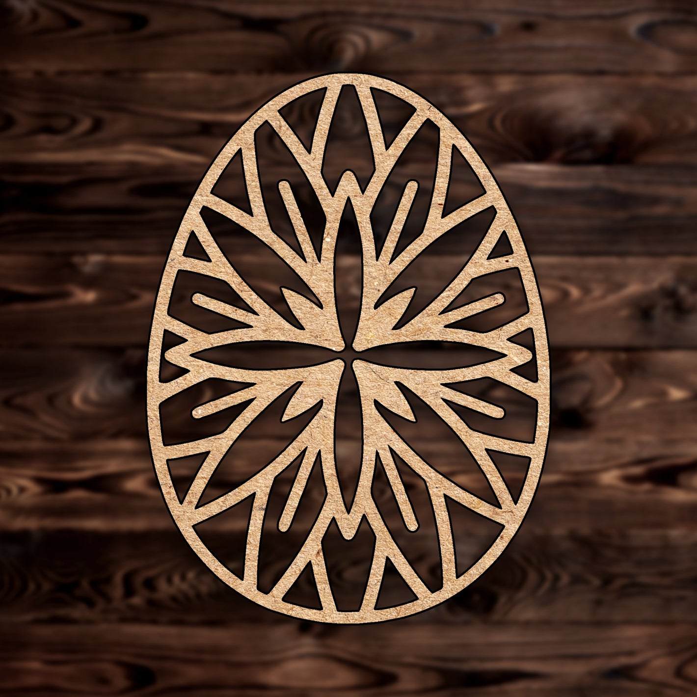 Easter Egg Cross Design MDF Craft Cutout