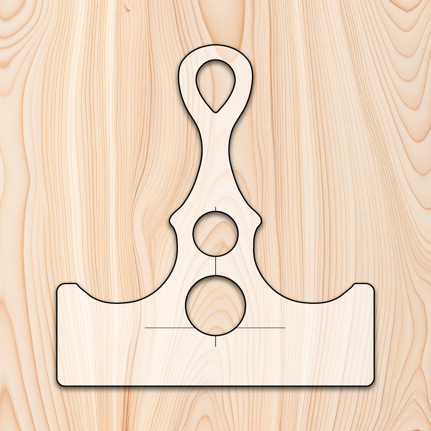 Axe Style Cutting Board or Charcuterie Board Handle Router Template