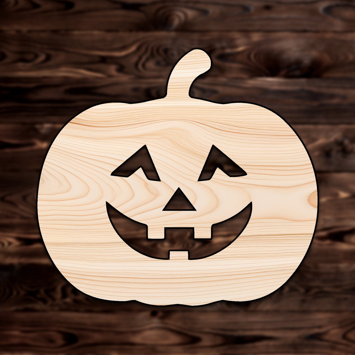 Jack o Lantern Plywood Craft Shape