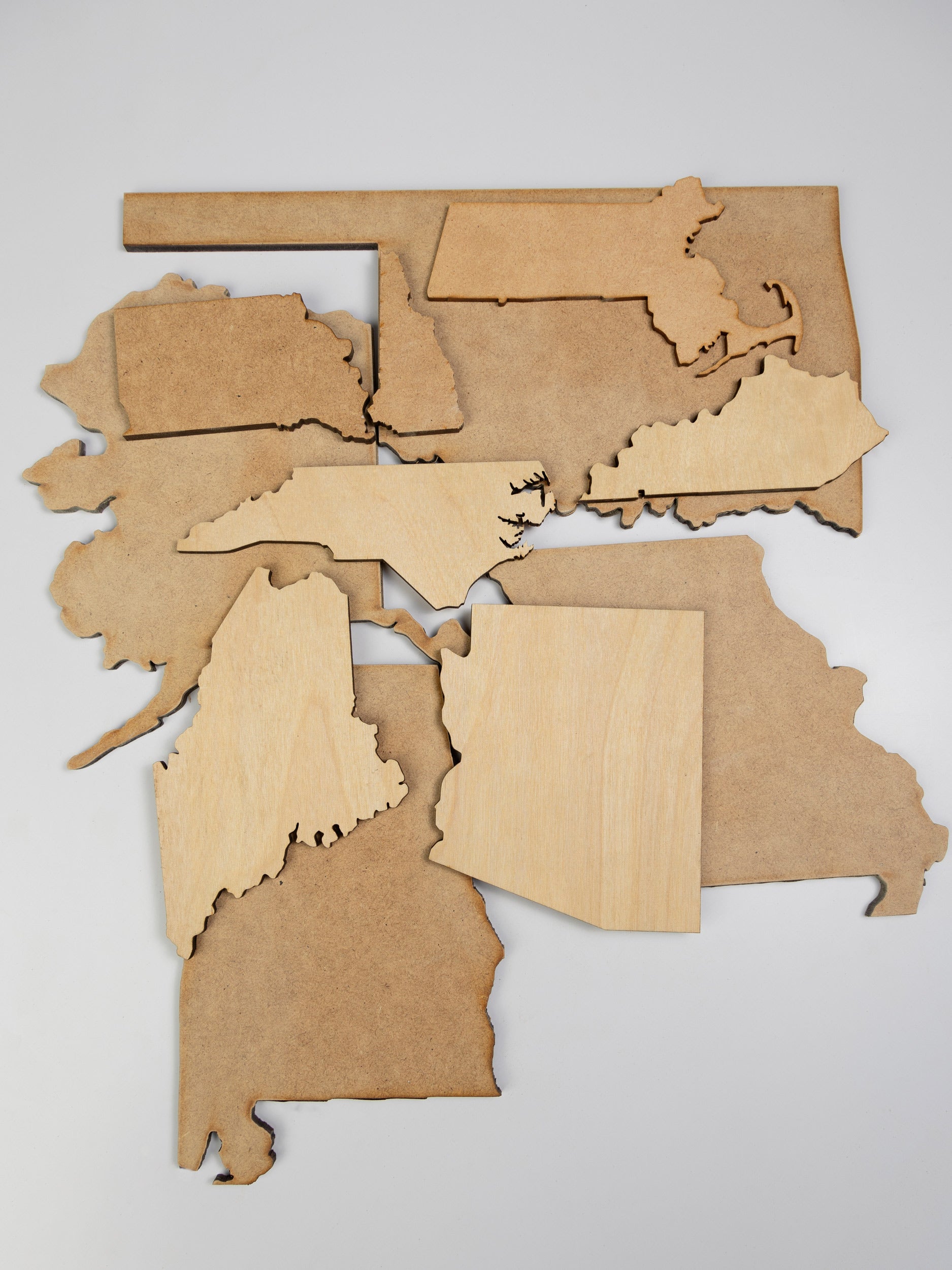 mdf plywood wood state craft cutout classroom school decoration