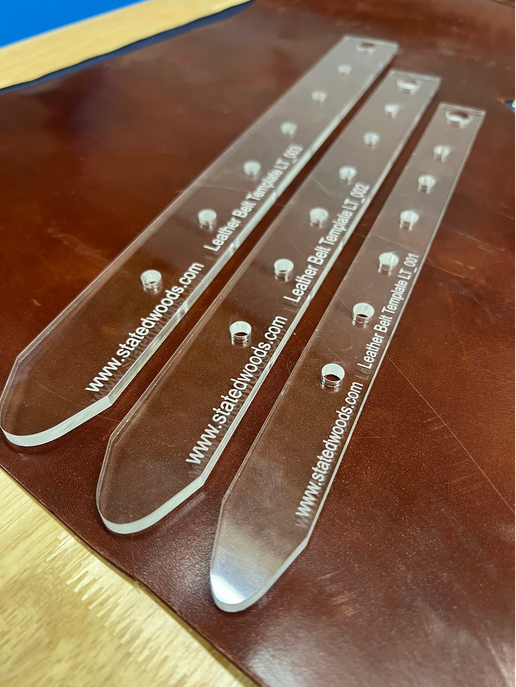 leather belt template acrylic