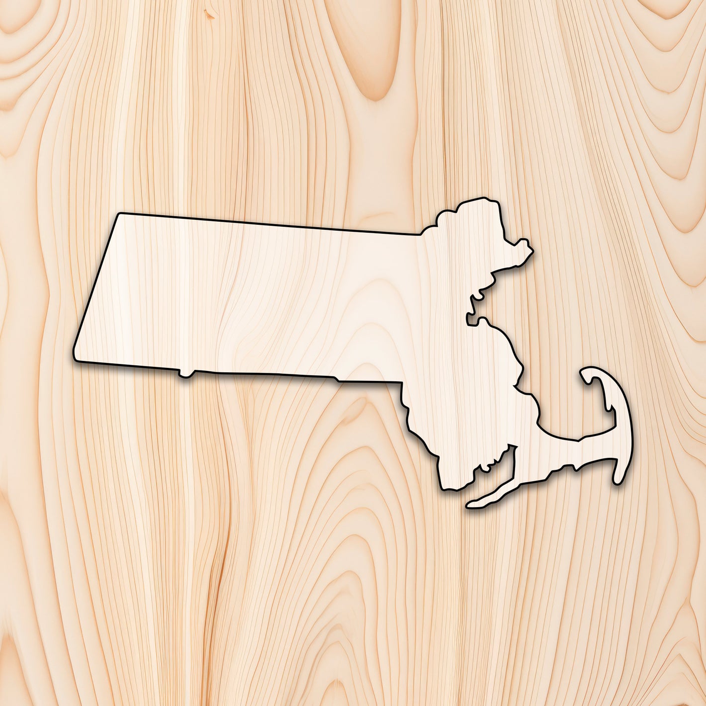 Massachusetts State Acrylic Craft Cutout