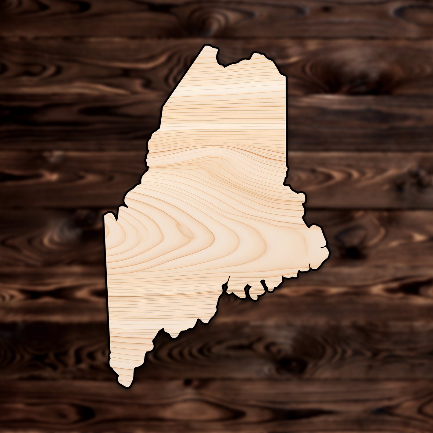Maine State Plywood Craft Shape