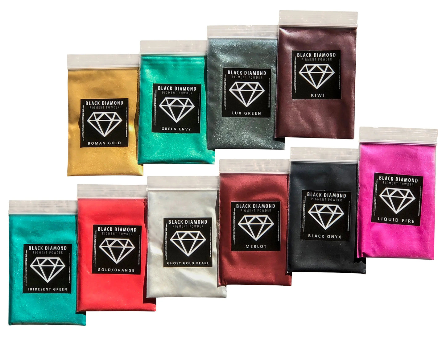 VARIETY PACK 5 (10 COLORS) powder pigment variety packs Black Diamond Pigments®