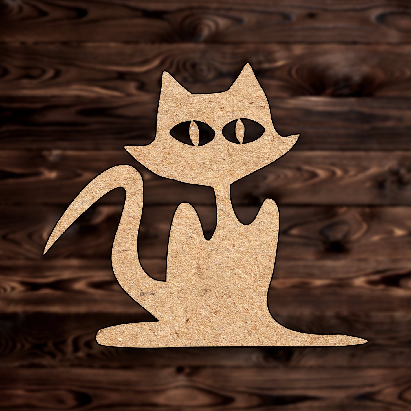 Halloween Cat MDF Craft Cutout