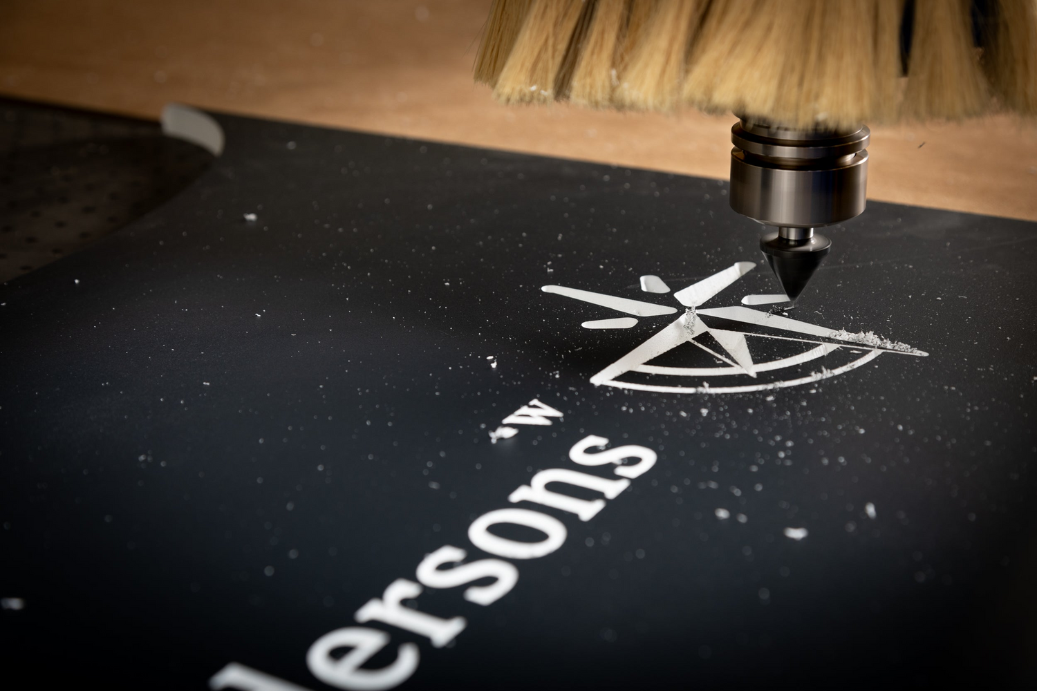 cnc production laser sign house