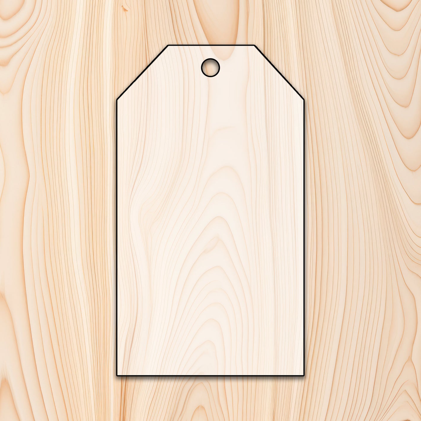 Gift Tag Shape Acrylic Craft Cutout
