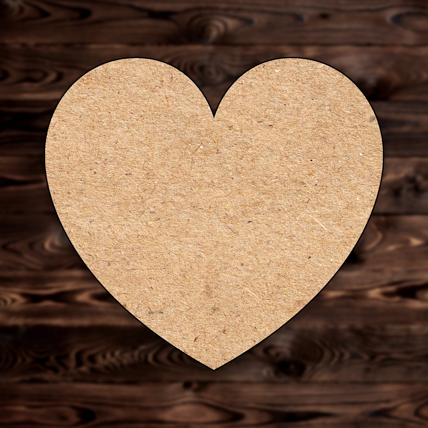 Heart Shape MDF Craft Cutout
