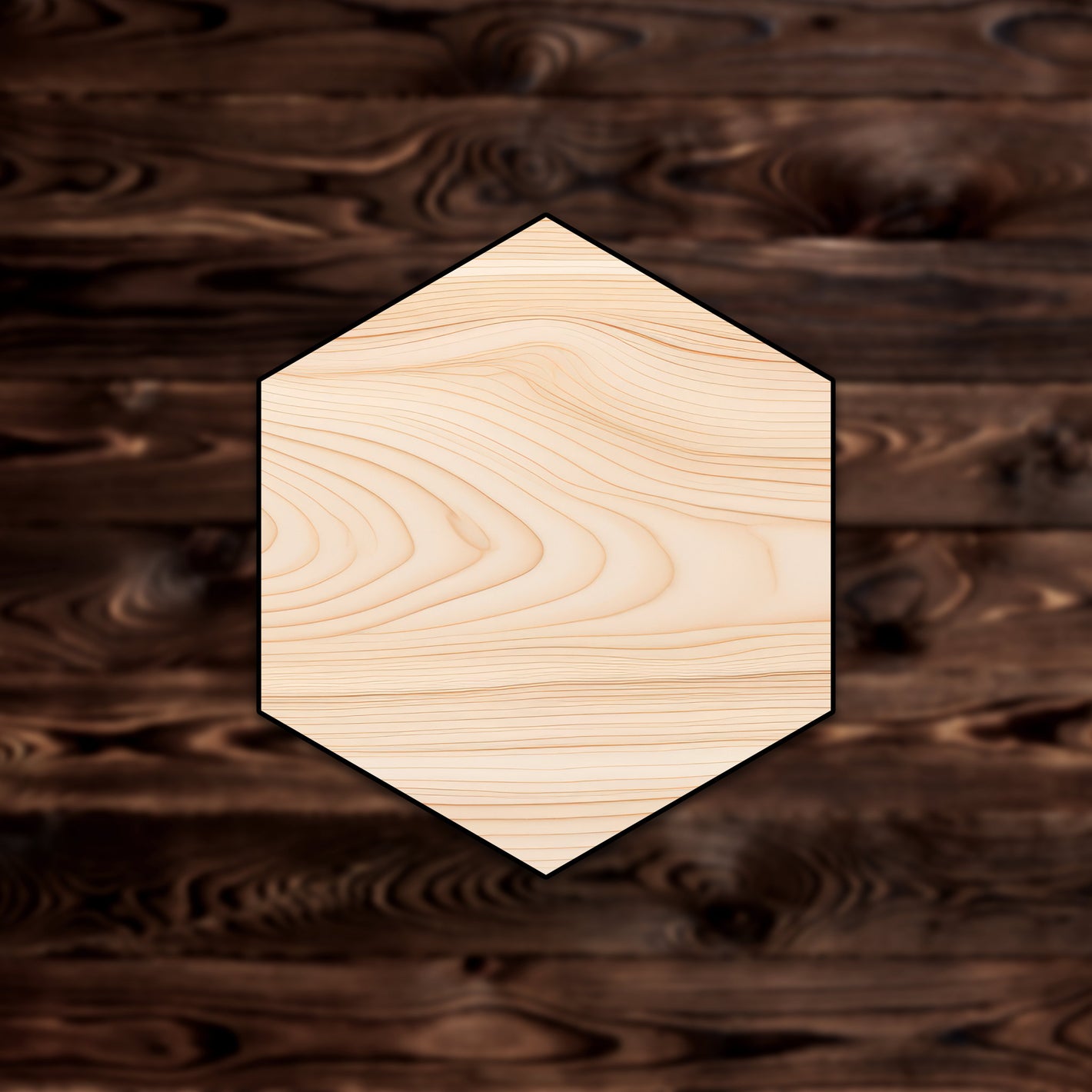 Hexagon Shape Plywood Craft Shape