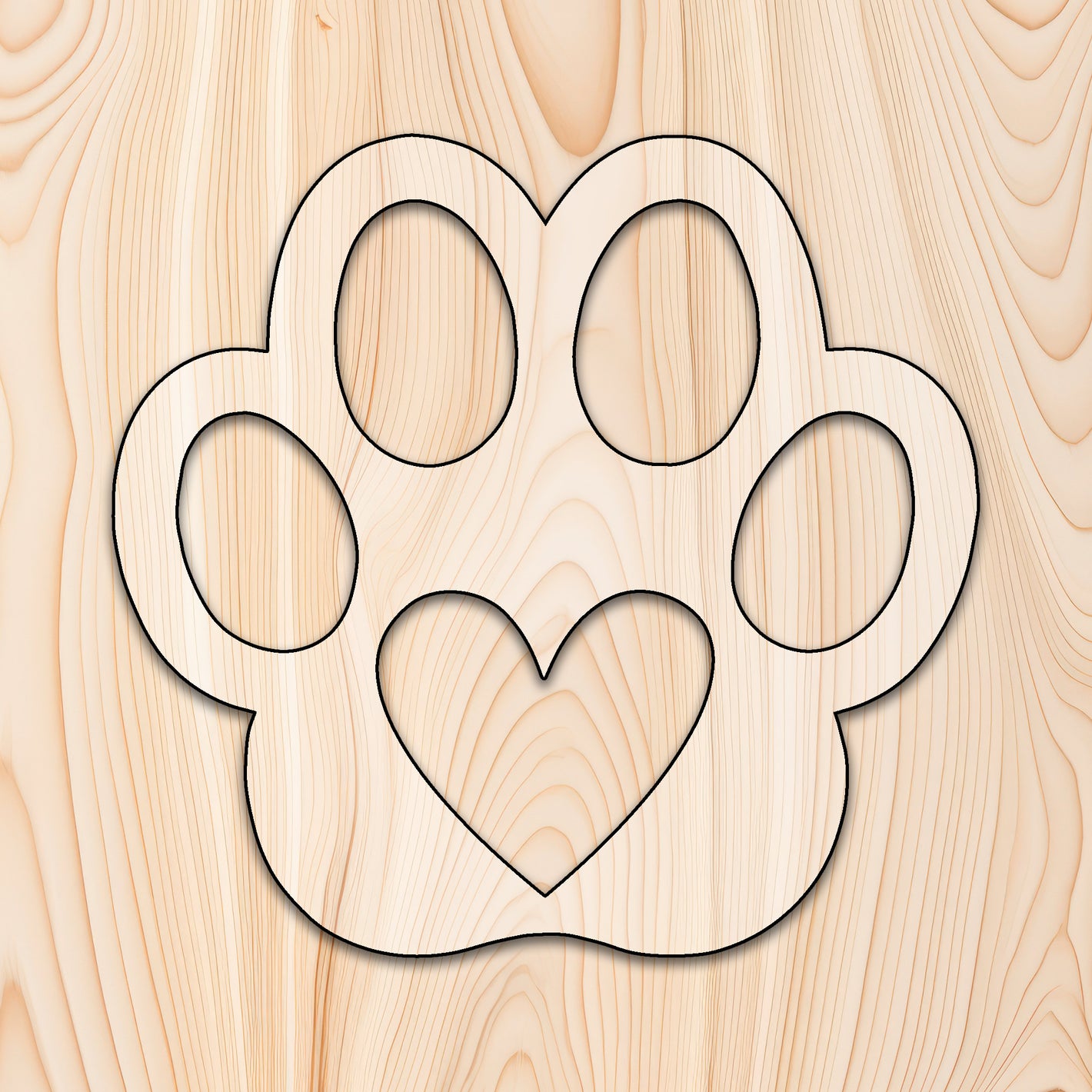 Paw Print Animal Acrylic Craft Cutout