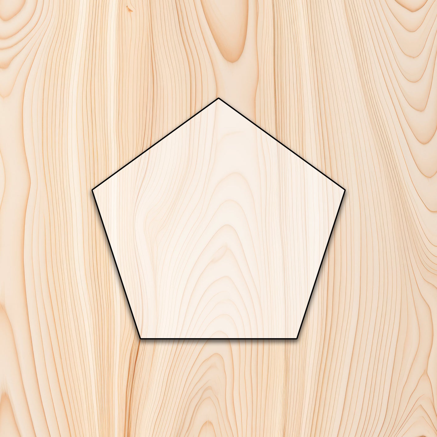 Pentagon Shape Acrylic Craft Cutout