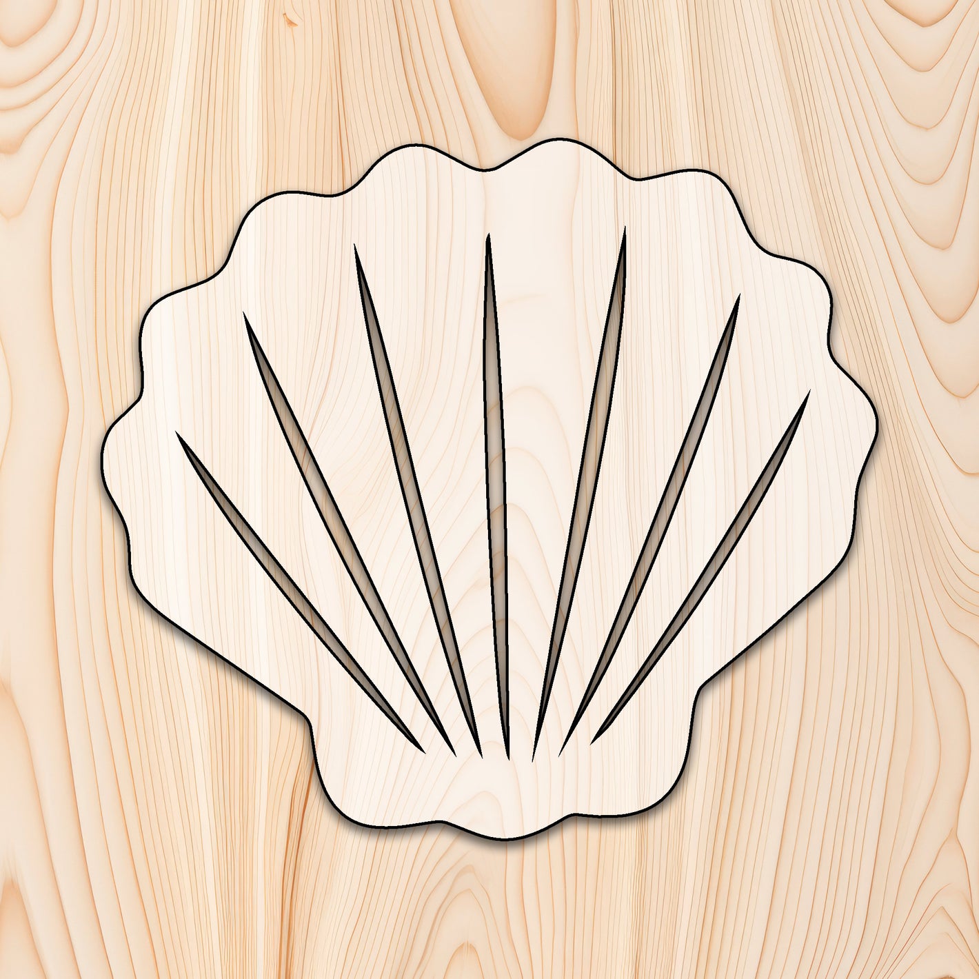 Seashell Beach Acrylic Craft Cutout