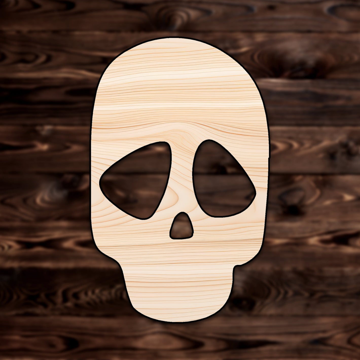 Skull Plywood Craft Shape