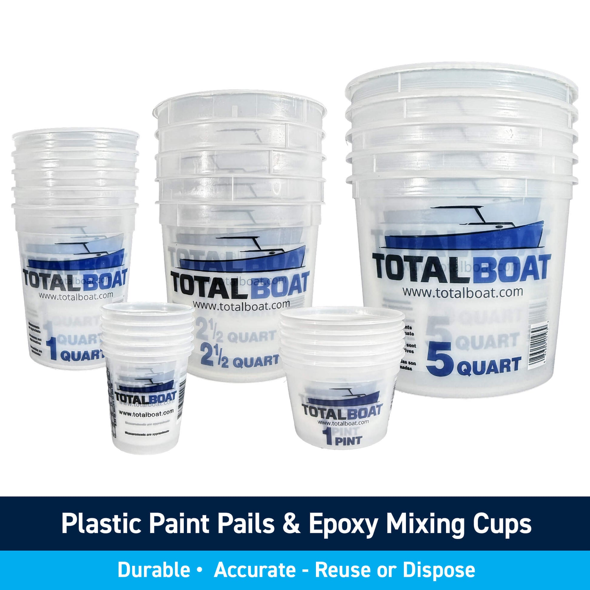 Plastic Paint Pails and Epoxy Mixing Cups