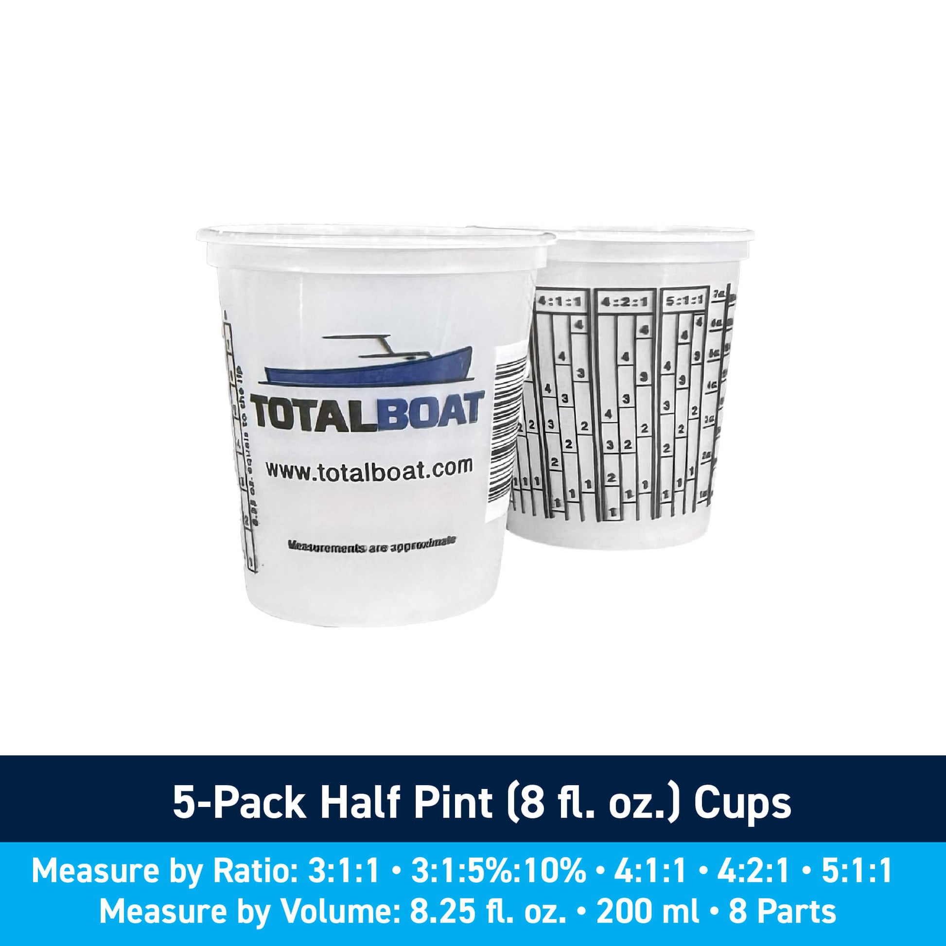Plastic Paint Pails and Epoxy Mixing Cups 8 fl. oz.