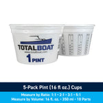 Plastic Paint Pails and Epoxy Mixing Cups 16 fl. oz.