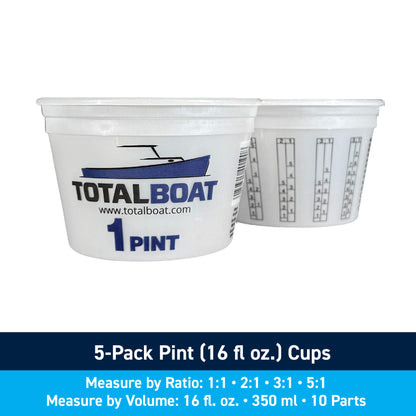 Plastic Paint Pails and Epoxy Mixing Cups 16 fl. oz.
