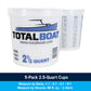 Plastic Paint Pails and Epoxy Mixing Cups 2.5 Quarts