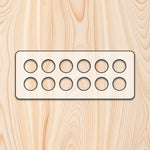 12 Count Egg Tray Router Template for woodworking, perfect for shaping custom sized cutting boards, charcuterie boards, trays  and custom projects.
