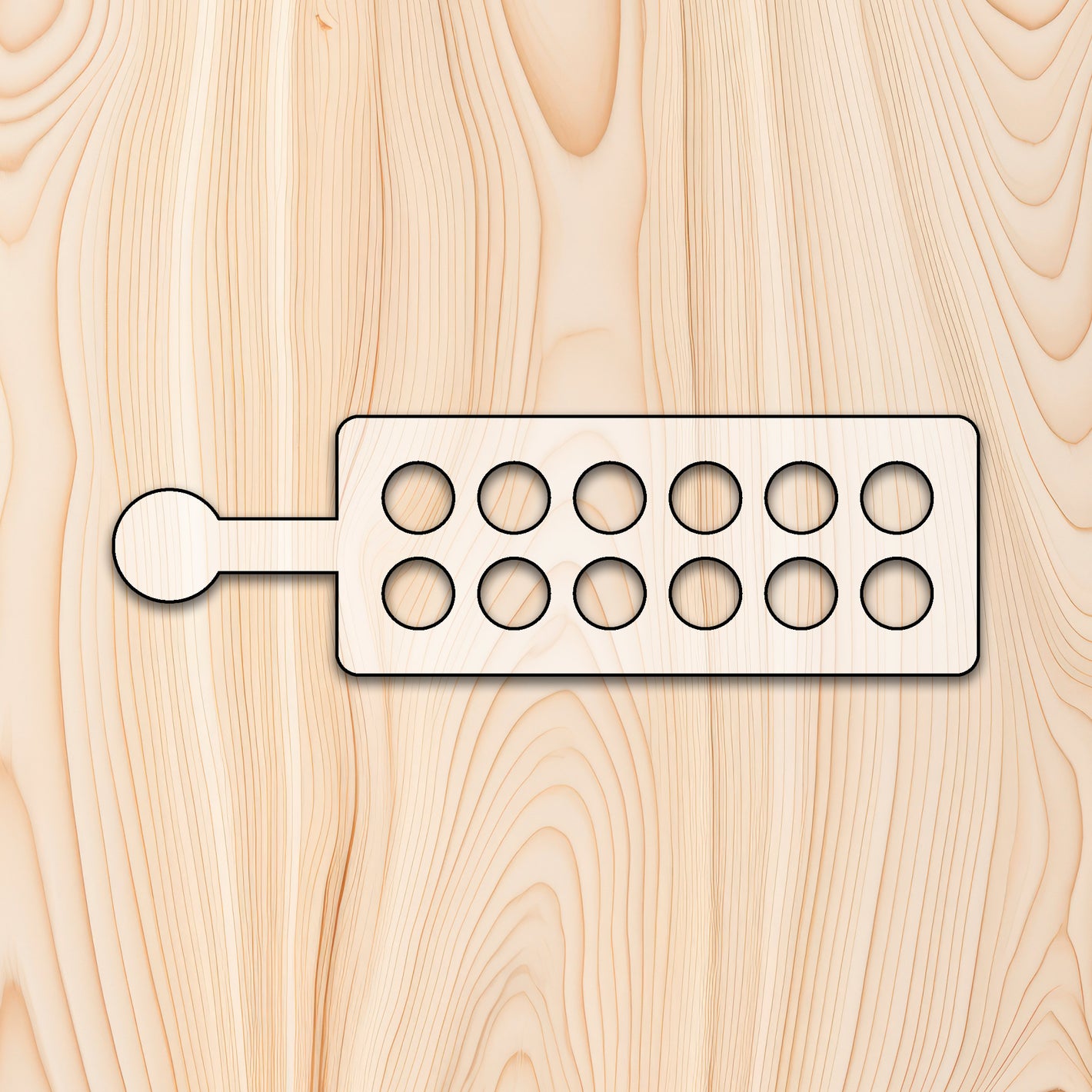 12 Count Egg Tray with Handle Router Template for woodworking, perfect for shaping custom sized cutting boards, charcuterie boards, trays  and custom projects.