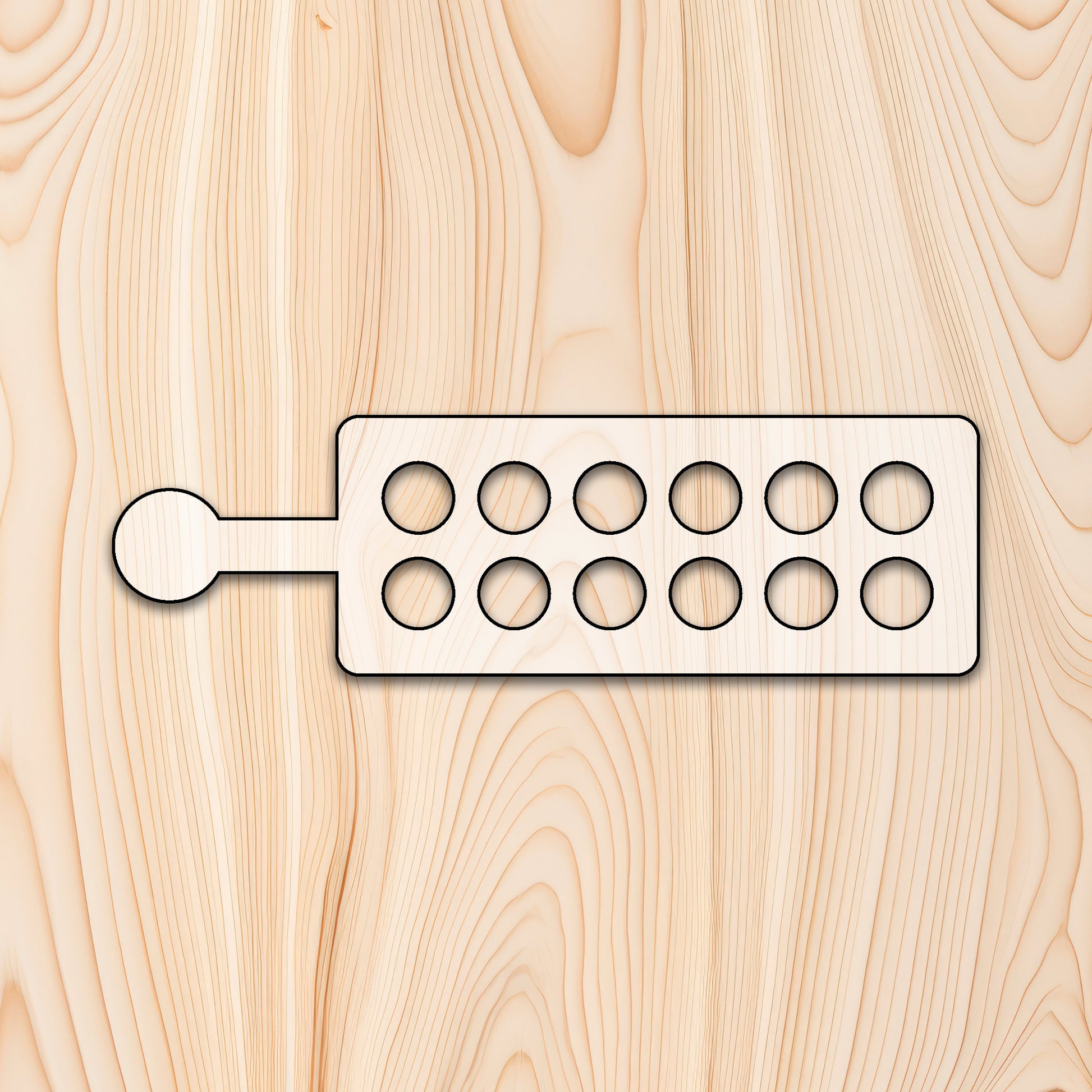 12 Count Egg Tray with Handle Router Template for woodworking, perfect for shaping custom sized cutting boards, charcuterie boards, trays  and custom projects.