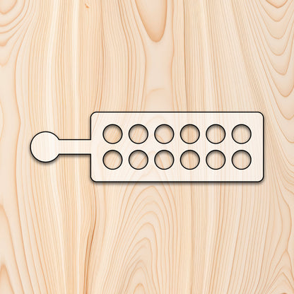 12 Count Egg Tray with Handle Router Template for woodworking, perfect for shaping custom sized cutting boards, charcuterie boards, trays  and custom projects.