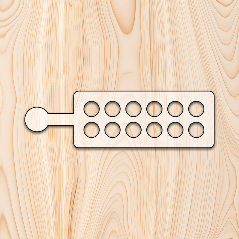 Paddle Style Egg Tray with Handle Acrylic Router Template