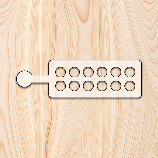 Paddle Style Egg Tray with Handle Acrylic Router Template