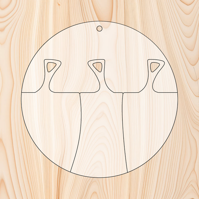 3 Piece Hanging Cutting Board or Charcuterie Board Acrylic Router Template