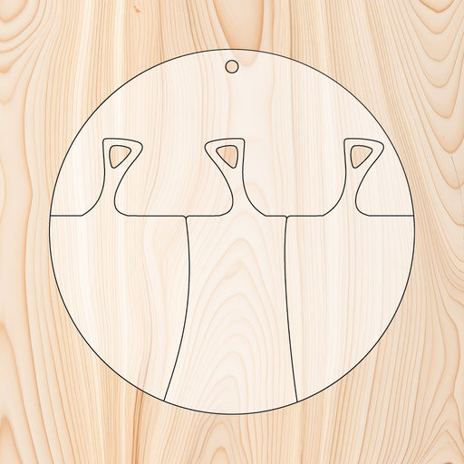 3 Piece Hanging Cutting Board or Charcuterie Board Acrylic Router Template