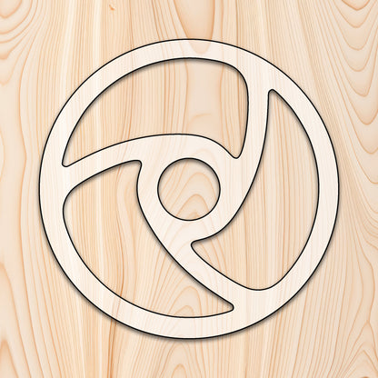 3 Spoke Circle Tray Router Template for woodworking, perfect for shaping custom sized cutting boards, charcuterie boards, trays  and custom projects.