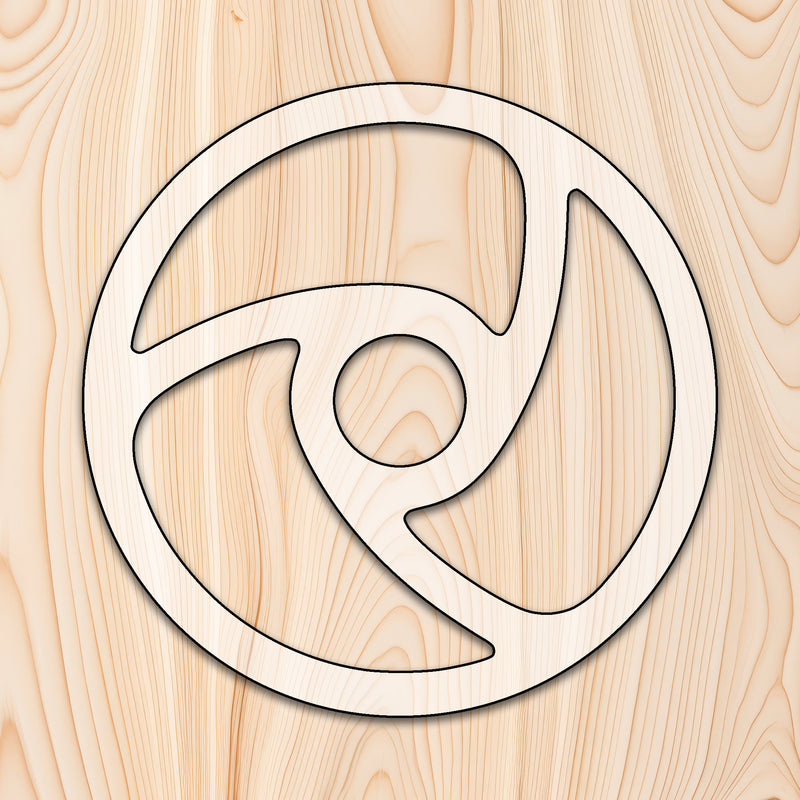 3 Spoke Circle Tray Acrylic Router Template