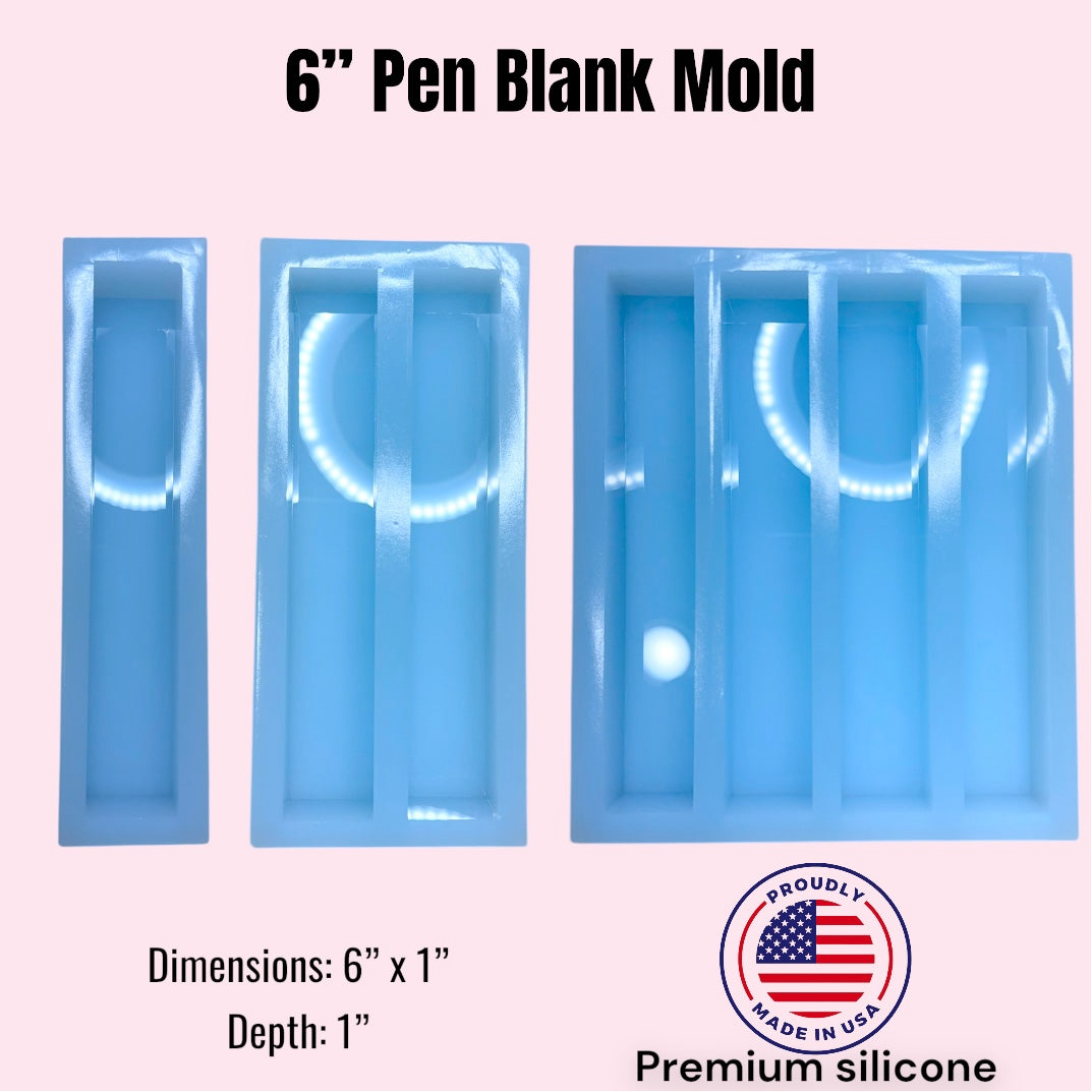 6” Pen Blank Epoxy Silicone Mold
