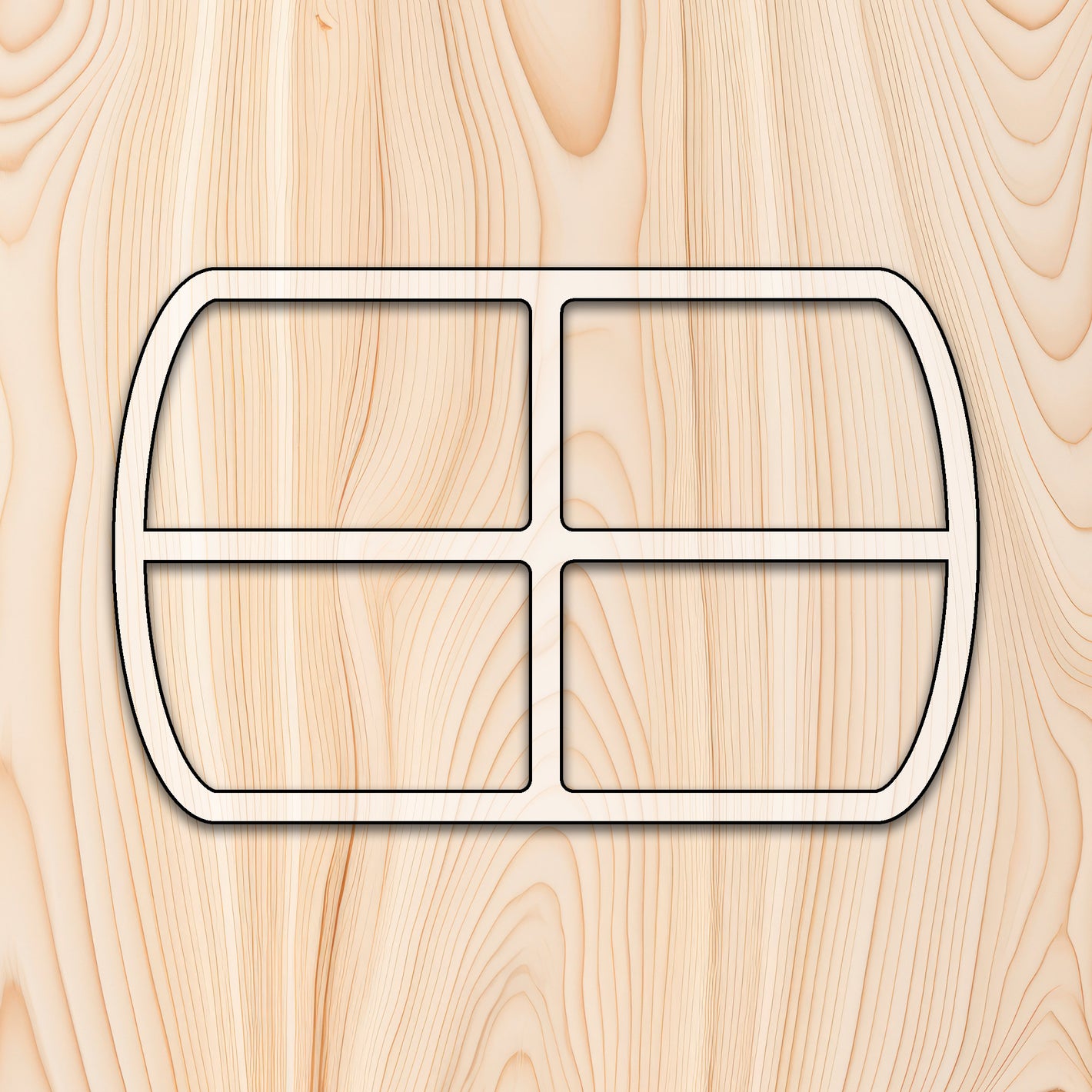 4 Rectangle Tray Router Template for woodworking, perfect for shaping custom sized cutting boards, charcuterie boards, trays  and custom projects.