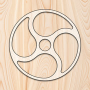 4 Spoke Circle Tray Acrylic Router Template
