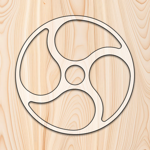4 Spoke Circle Tray Acrylic Router Template