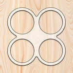 4 circle Tray Router Template for woodworking, perfect for shaping custom sized cutting boards, charcuterie boards, and custom projects.