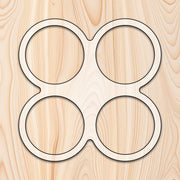 4 Circle Tray Acrylic Router Template