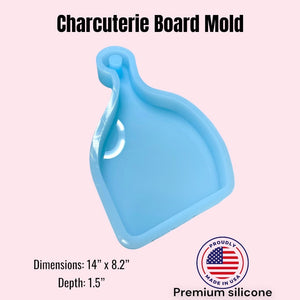 Natural Shaped Silicone Mold Charcuterie Board Kit with Template