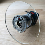 8 inch Round Acrylic Router Base Plate - fits Bosch Colt GKF18V-25