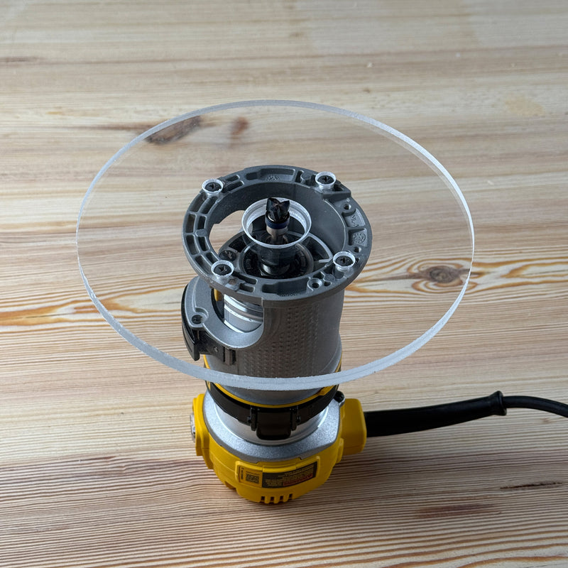 8 inch Round Acrylic Router Base Plate - fits DWP611 or DCW600B