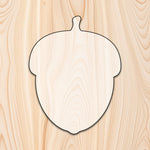Acorn Acrylic Craft Cutout - Transparent laser-cut acrylic craft cutout designed as a router template, featuring precise shapes and durable construction for various crafting projects.