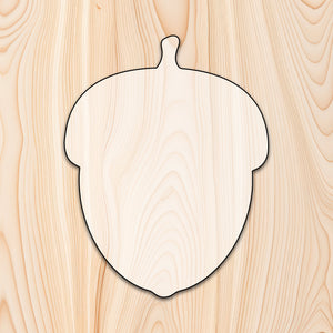 Acorn Acrylic Craft Cutout - Transparent laser-cut acrylic craft cutout designed as a router template, featuring precise shapes and durable construction for various crafting projects.