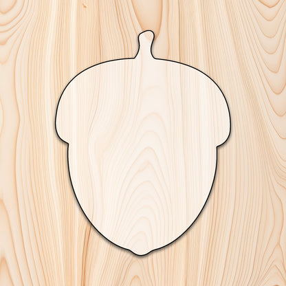 Acorn Acrylic Craft Cutout - Transparent laser-cut acrylic craft cutout designed as a router template, featuring precise shapes and durable construction for various crafting projects.