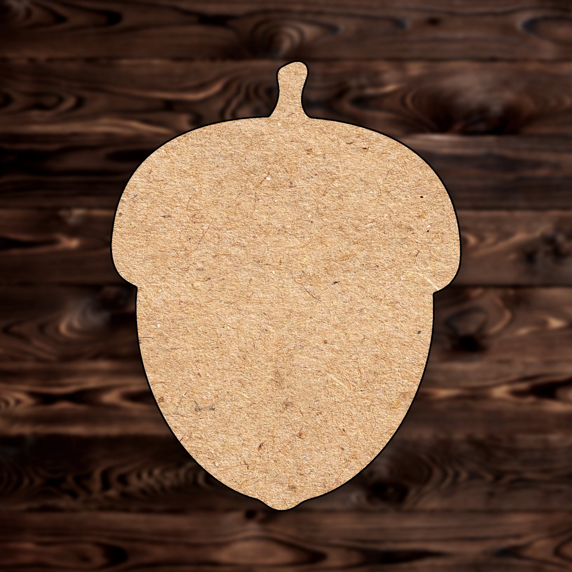 Acorn MDF Craft Cutout , a Intricate laser-cut craft cutout made of MDF, featuring detailed designs and clean edges, perfect for home decor or DIY projects.