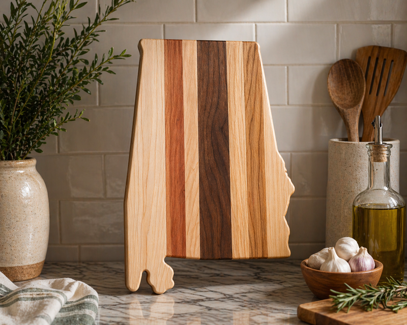 Create bold, eye-catching Alabama-shaped cutting boards and charcuterie boards with precision and repeatability using our Alabama Acrylic Router Template. Whether you're making products to sell or crafting custom gifts, this template gives you the control and consistency needed for professional results.