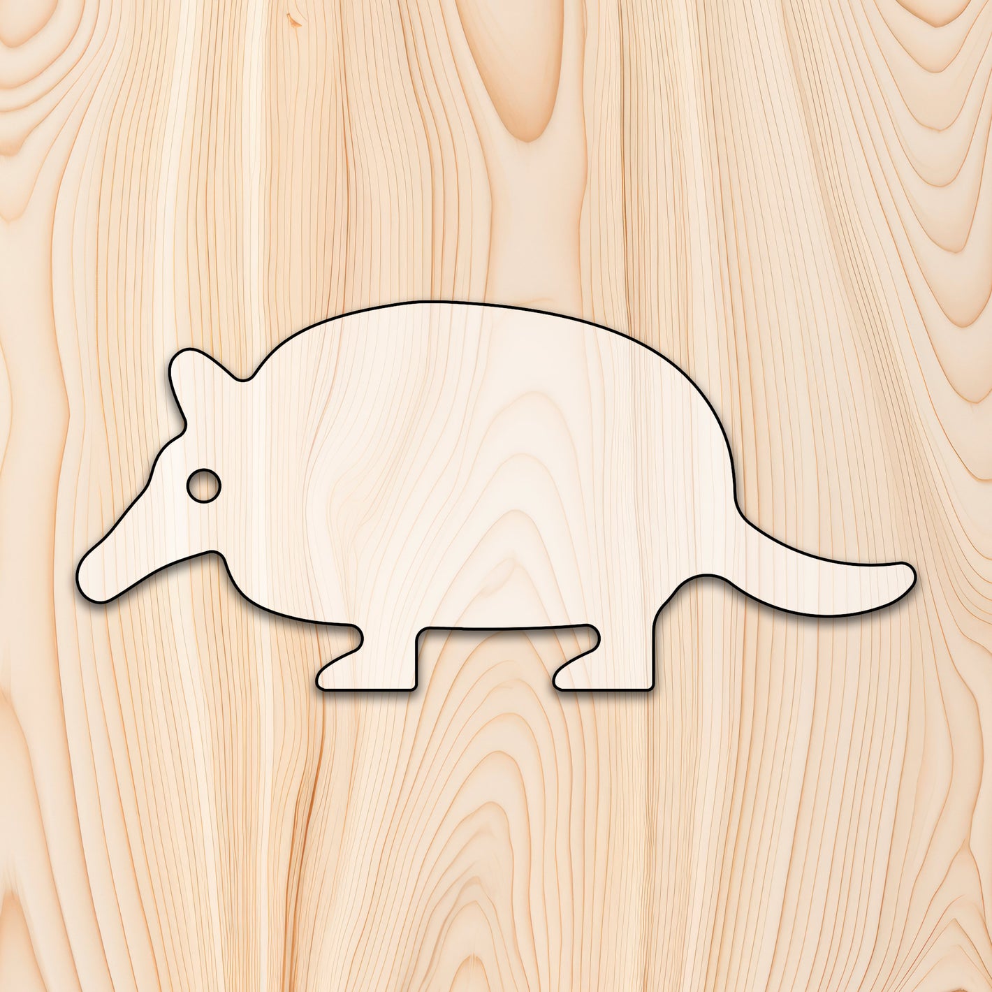 Armadillo Cutting Board or Charcuterie Board Router Template for woodworking, perfect for shaping custom sized cutting boards, charcuterie boards, and custom projects.