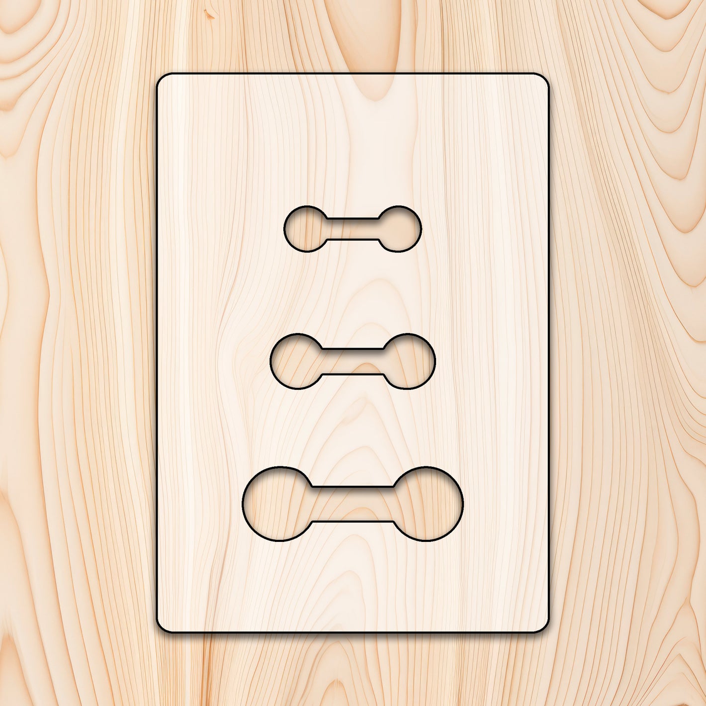 Barbell Bowtie Inlay Router Template - Acrylic Craft Cutout - Transparent laser-cut acrylic craft cutout designed as a router template, featuring precise shapes and durable construction for various crafting projects.